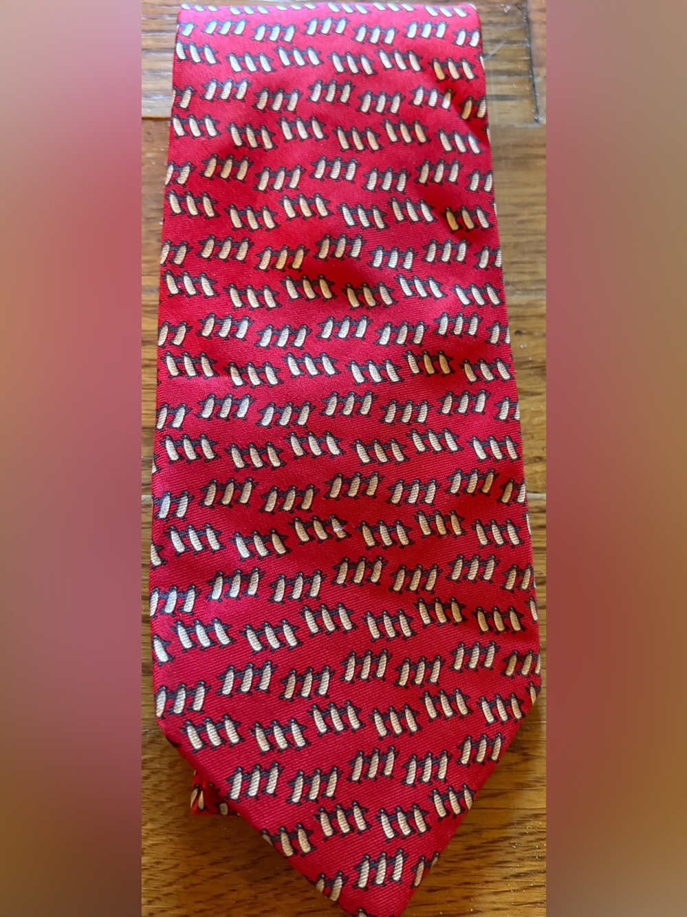 Brooks Brothers Makers Men's Pure Silk Necktie, Designer, Penguin Red